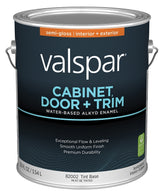 Valspar 8200 028.0082002.007 Cabinet, Door and Trim Paint Enamel, Water Base, Semi-Gloss Sheen, Tint Base, 1 gal